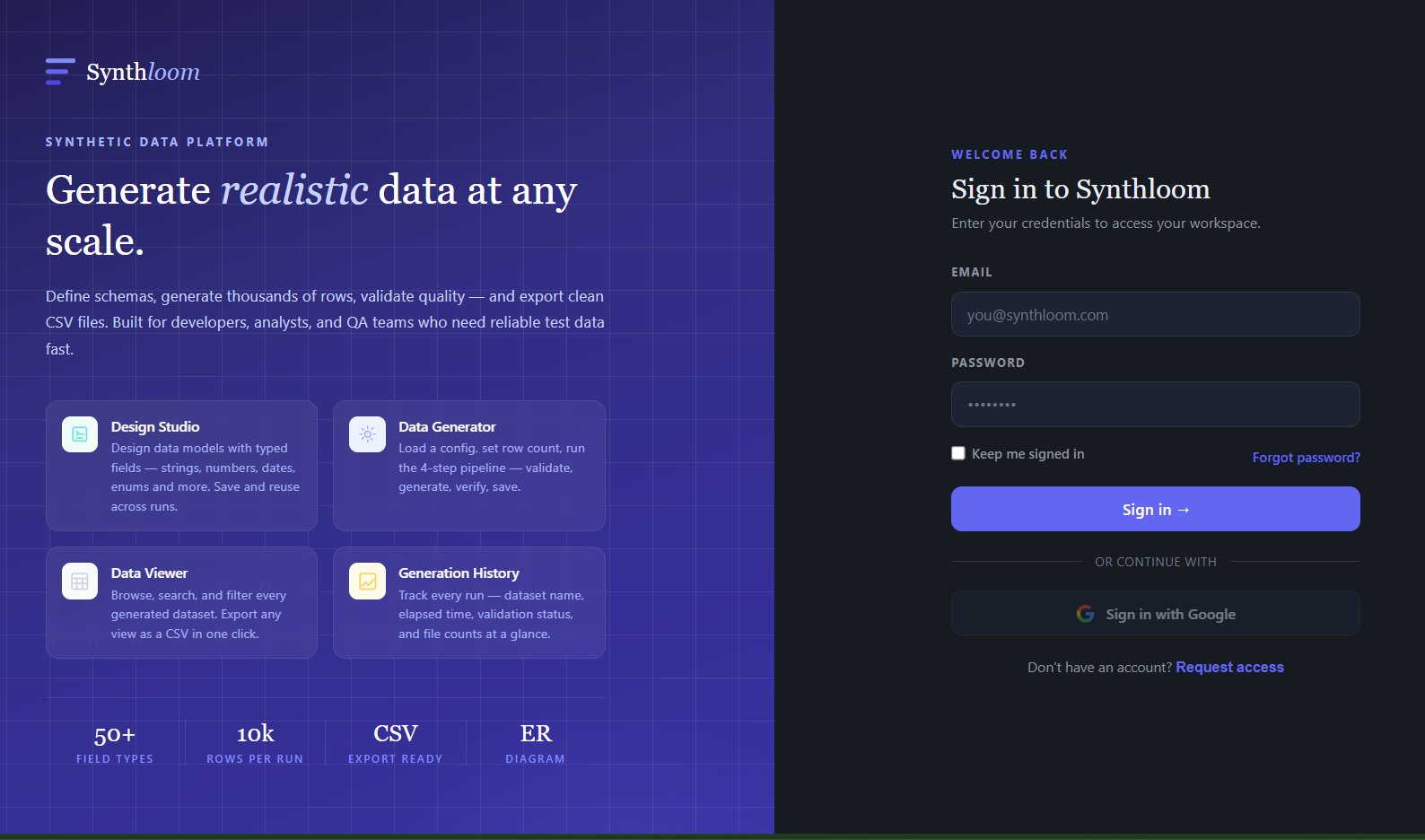 Login Page Screenshot