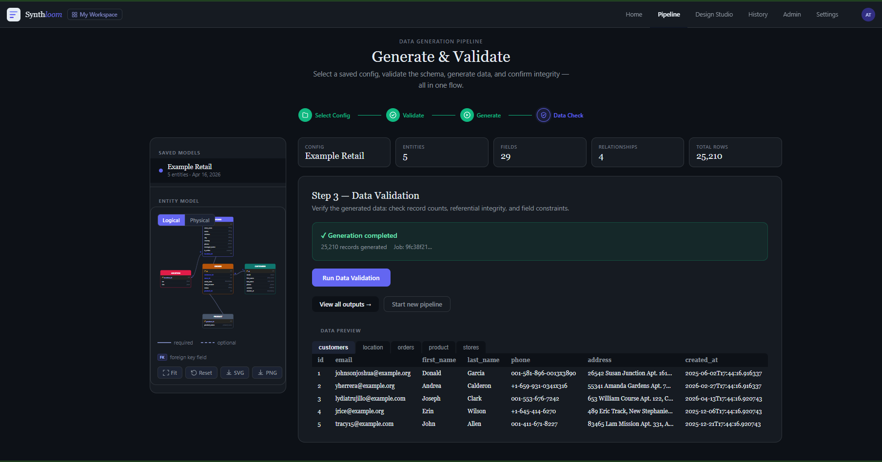 Real-time progress panel screenshot